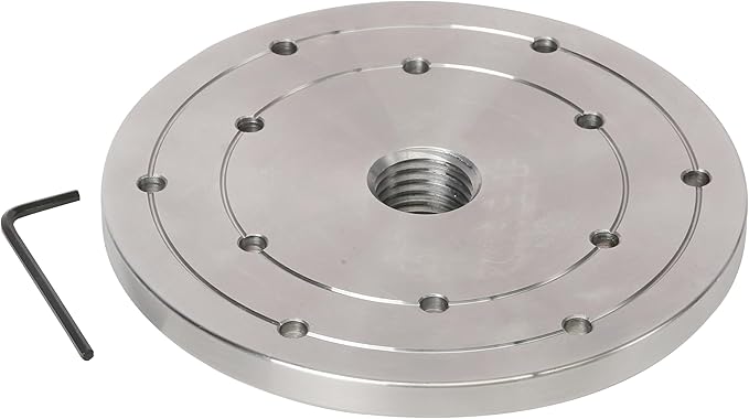 6" Wood Lathe Steel Faceplate, 1?쓝8TPI Spindle Thread Woodworking Machine Chuck Face Plate