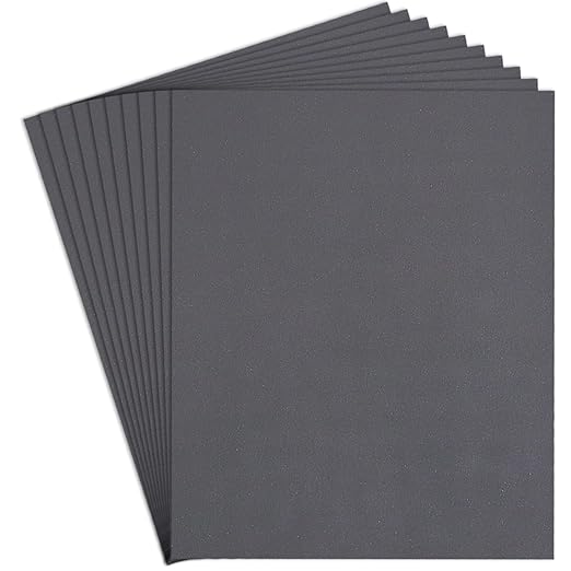 2000 Grit Sand Paper, 9 x 11 Inch, 10 Pcs Wet Dry Sandpaper Sheets, Silicon Carbide for Wood, Metal, Automotive Sanding and Polishing, Waterproof and Durable