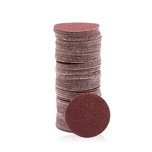 SPEEDWOX 100pcs Sanding Discs 2 inch Sandpaper 60 Grit Hook and Loop Sanding Discs for Sanders Drill Grinder Rotary Tools Attachment Woodworking Wood Auto, No Hole