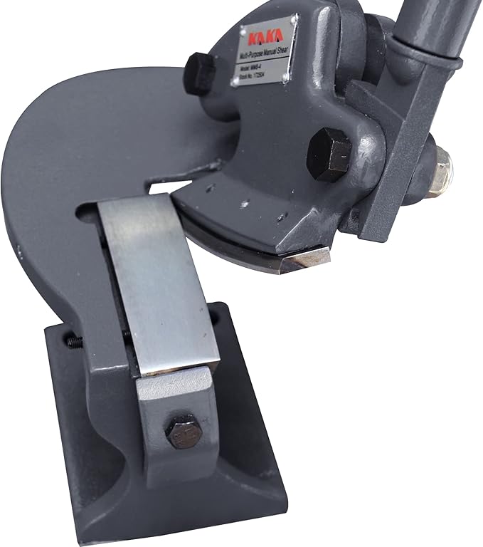 KAKA INDUSTRIAL Throatless Sheet Metal Shear, 0.079 inch 20-Gauge (0.036 Inch) for Steel,sheet metal cutterAluminum, and Stainless Steel MMS-4