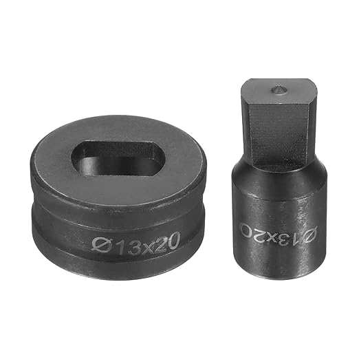 HARFINGTON Hydraulic Hole Punch Die 過13횞20mm Slot Hole 40Cr Steel Electric Punching Kit for CH70 Electric Punching Machine, Black