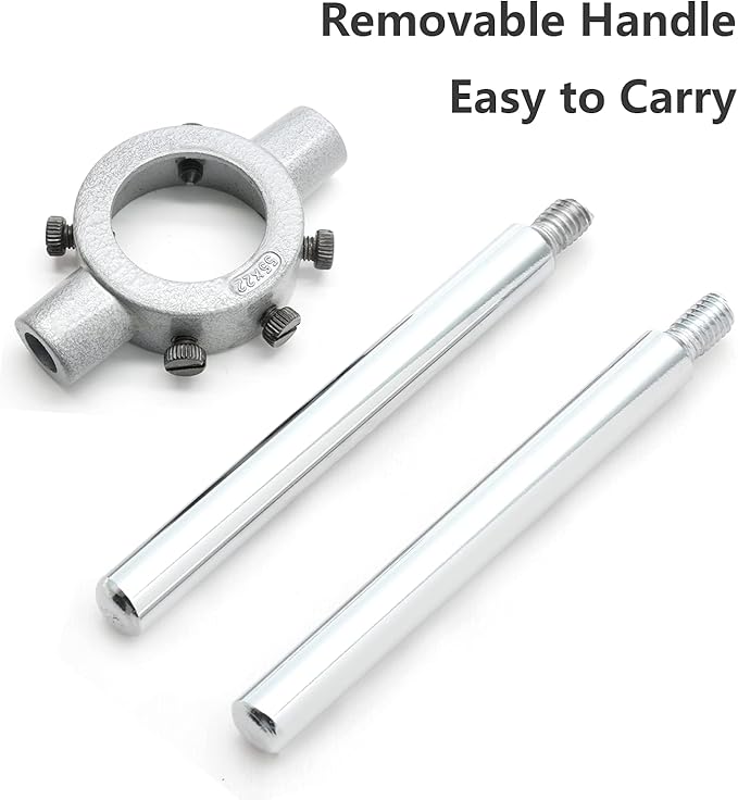 Qjaiune 2.17 inch / 55mm Round Die Stock Handle Wrench, Adjustable Die Wrench Handle Holder, Heavy Duty Threading Die Holder Handle (Metric, M22-M26)