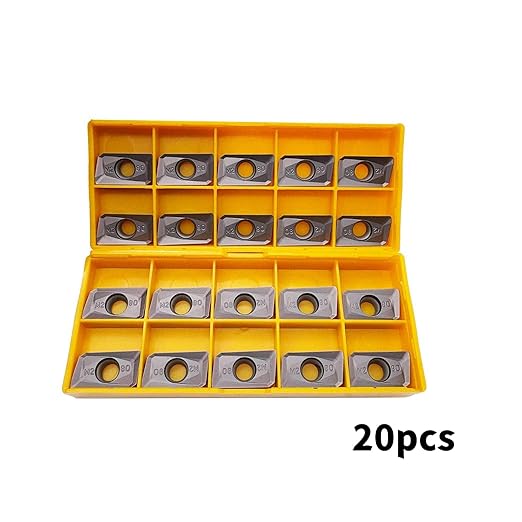 KinRite 20pcs Indexable Carbide Inserts Face Milling Inserts APMT1604PDER-M2 Replacement Inserts for End Mill Tool Holders Boring Bar Inserts Finish Cut Stainless Steel (APMT1604PDER Inserts)