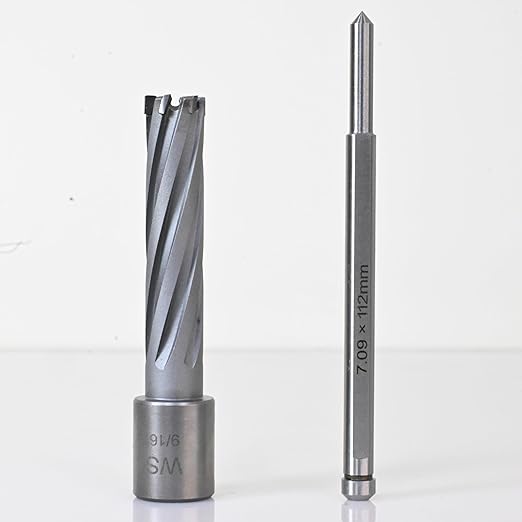 Wind Speed Carbide-Tipped Annular Cutter 9/16" Diameter x 2" Depth with Weldon Shank, High Precision Mag Drill Bit for Magnetic Drill Press, for Hard Material, Stainless Steel, Cast Iron, CT-500