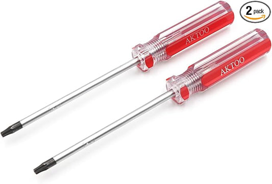 AKTOO 2PCS T20 Torx Screwdriver, 4inch Torx Driver Star Bit Screwdrivers for Computer Repairing, Automobile Tools and Home Appliances