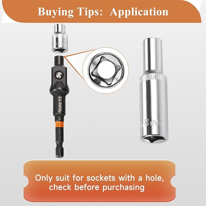 Magnetic Impact Driver Adapter Set: 3PCS Magnetic Extension Drill Socket Adapter 1/4 3/8 1/2" + 2.5inch Quick Release Bit Holder + 105 Degree Right Angle Drill Attachment