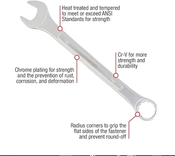 SUNEX TOOLS 9715A Metric Raised Panel Combination Wrench Set, 14 Piece
