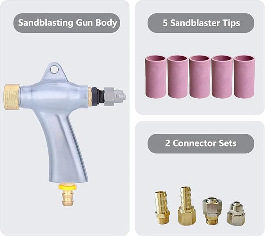 Air Sandblaster Gun Blasting Gun for Sandblasting Cabinet for 990L/1200L Sand Blasting Cabinet Sandblaster Parts