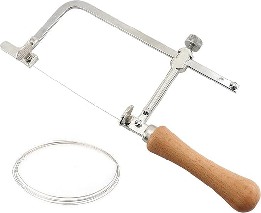 Coping Saw Steel Frame and Diameter 0.3mm Diamond Wire For Woodworking,Metal,Plastic, Wood Board Cutting Coping Saw Kit