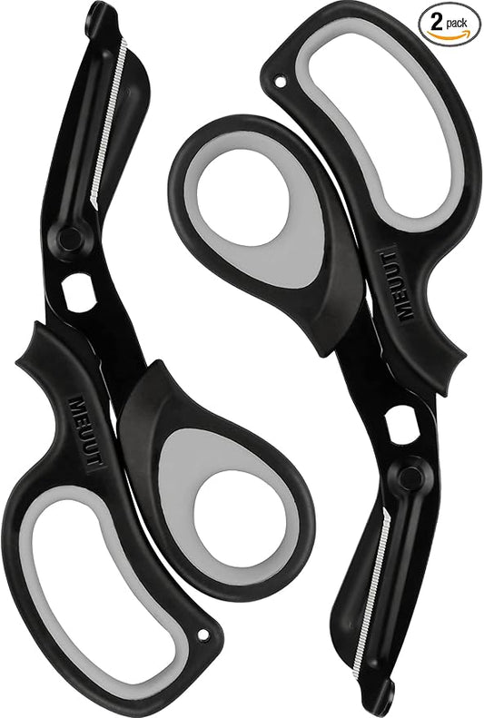 MEUUT 2 Pack Trauma Shears Bandage Scissors - Medical Supplies with 8 inch Heavy Duty Medical Scissors for EMT Workers Nurses