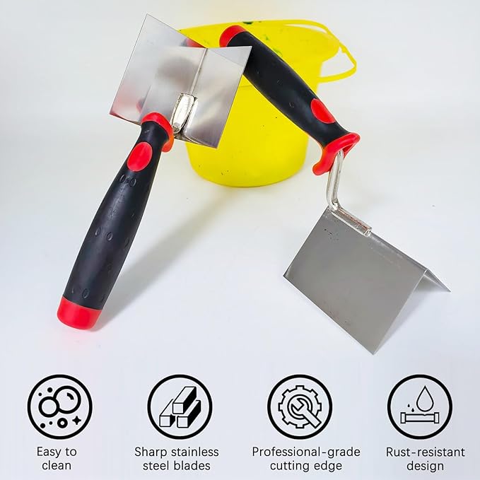 7 Pack Drywall Knife and Corner Tool Set, 6????0??2??4??Taping Knives, Outside Corner Trowel & Inside Corner Trowel for Joint Taping, Finishing, Patching