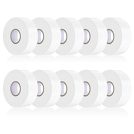 10 Pack White Flagging Tape, Non-Adhesive Plastic Ribbon Neon Marking Roll,1inch*2000ft, Marking Tape for Tree Marking, Hunting, Boundaries and Hazardous Areas,Trail Marking
