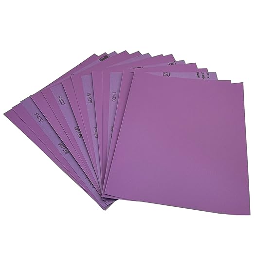 400 Grit Wet Dry Sandpaper, 9 x 11 Inch (23x28 cm) Sanding Sheets, 15 PCS Premium Aluminum Oxide Abrasive Sand Paper for Wood Metal Ceramic or Auto Polishing and Scratches Removing