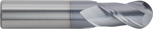 CME 3 pcs Micrograin Carbide End Mills, Ball Nose, TiAlN Coated, 3/4" Mill Diameter, 1 1/2" Length of Cut, 4" Overall Length, 2 Flute, Center Cutting