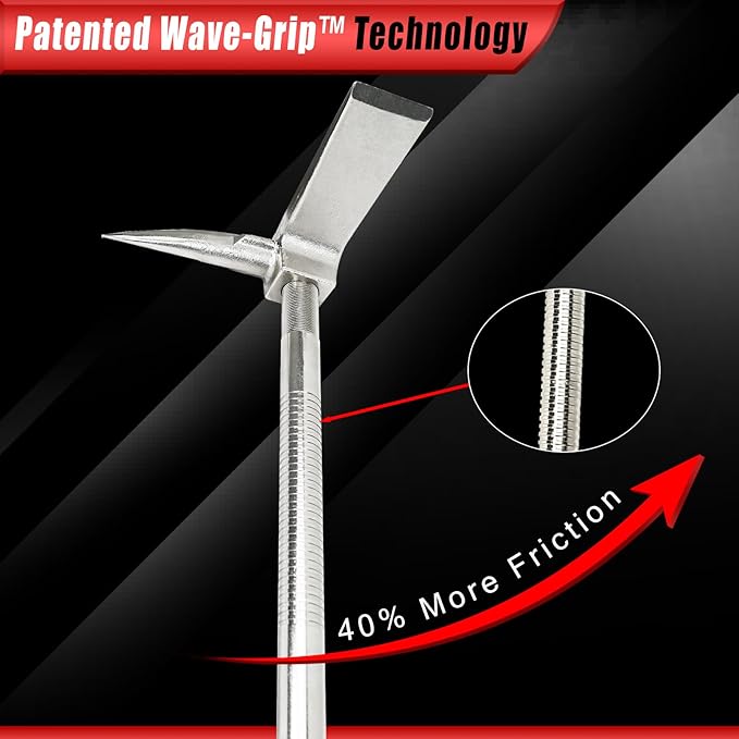 Halligan Bar Set - 12/18/24/30/35" Firefighter Tool - Forged Steel One-Piece Construction | Fork Gap Design
