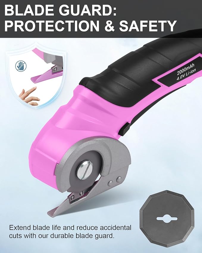 Stocking Stuffer for Women Gifts - Cordless Electric Scissors Cardboard Cutter Power Tools for Men Heavy Duty Box Shears with Safety Lock for Cardboard, Crafting, Carpet, Leather