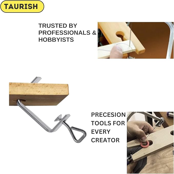 3-in-1 Professional Jeweler's Saw Kit - Adjustable Saw Frame, 144 Blades (Sizes 1/0-2), and V-Slot Wooden Bench Pin with Clamp - Jewelry Making, Wood, Metal and Craft Cutting Tool Set