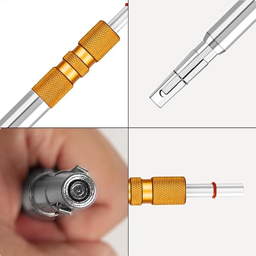 Trim Nail Punch with Retaining Clip, 7.56 Inch Nail Punch for Finish Protection, Ideal Carpentry Tool