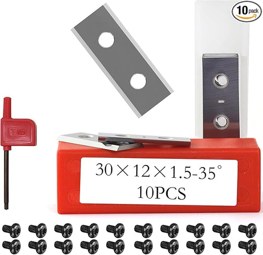 1.18" 30mm Carbide Inserts Scraper Blades for Paint Scraper Hand-Held Scrapers Spiral Helical Planer Cutter Heads and Router Bits