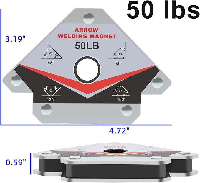 GUTIMORE 50LB Welding Magnet 4pcs, Welding Magnetic Holder, Holding Power Welding Accessories