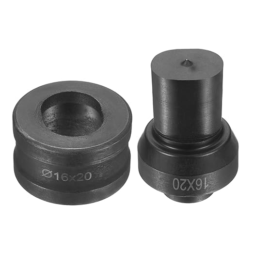 HARFINGTON Hydraulic Hole Punch Die 過16횞20mm Oval Hole 40Cr Steel Electric Punching Kit for CH60 Electric Punching Machine, Black