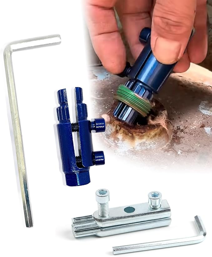 2 sets of pipeline maintenance extraction tools, suitable for 1/2" to 1" broken threads, disassembly and maintenance kit (Blue)