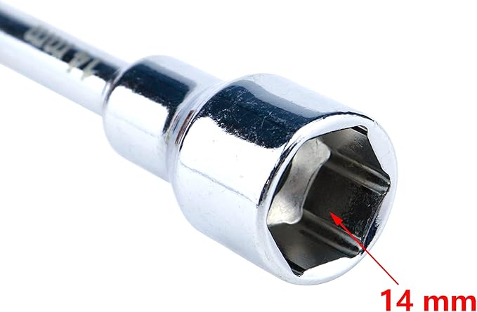 Antrader 14 mm Socket Wrench Screwdriver, High-carbon Steel Hex Nut Driver Non-Magnetic Tip Carburetor Adjustment Tool with 79mm Shaft