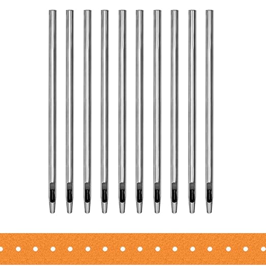 WUTA Hollow Punch Leather Hole Cutter 10Pcs 1.5mm Round Punch Tool Set, Leathercraft Working Kit for Watch Band, Fabric, Plastics, Gasket Belt (1.5mm)