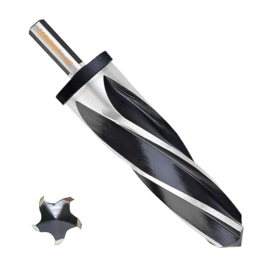 1-1/2" Reamer Drill Bit for Metal, M2 HSS Taper Reamer for Steel, Alloy, Wood, Plastic to Align, Enlarge Holes ??5-Spiral Flutes,1/2"Non-Slip Shank, 38mm Car Reamer, Bridge Construction Reamer.