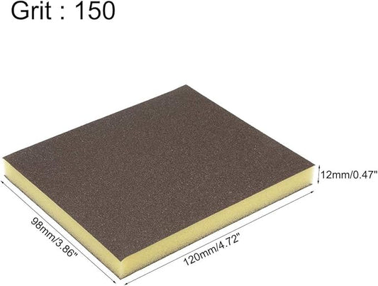 uxcell Sanding Sponge Block 150-Grits Medium Grit Sand Block Pad for Kitchen Metal/Drywall/Wood 4pcs