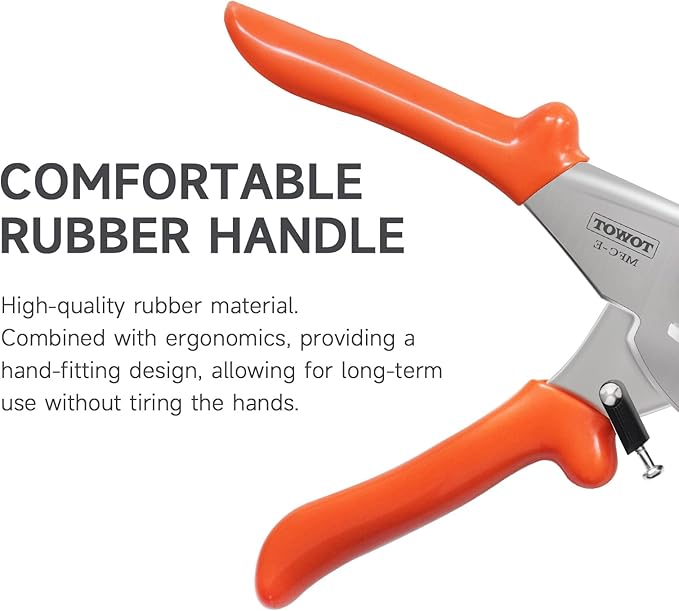 TOWOT Multi Angle Miter Shears, Angle Cutter Adjustable At 45 To 135 Degree With Safety Lock Miter Shears for Crafting, Plastic, PVC & Molding Trim, Angle Cutting Tool Including 2 Spare Blades