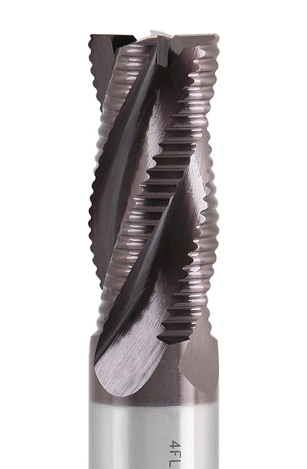 Accusize Industrial Tools Standard Tooth M42 8% Cobalt Tialn Roughing End Mill, 3/4'' by 3/4'' by 1-5/8'' Flt Length, 1102-0034