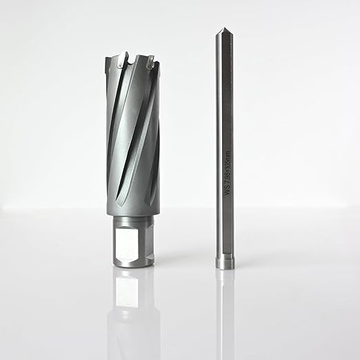 Wind Speed Carbide-Tipped Annular Cutter 1" Diameter x 2" Depth with Weldon Shank, High Precision Mag Drill Bit for Magnetic Drill Press, for Hard Material, Stainless Steel, Cast Iron, CT-500
