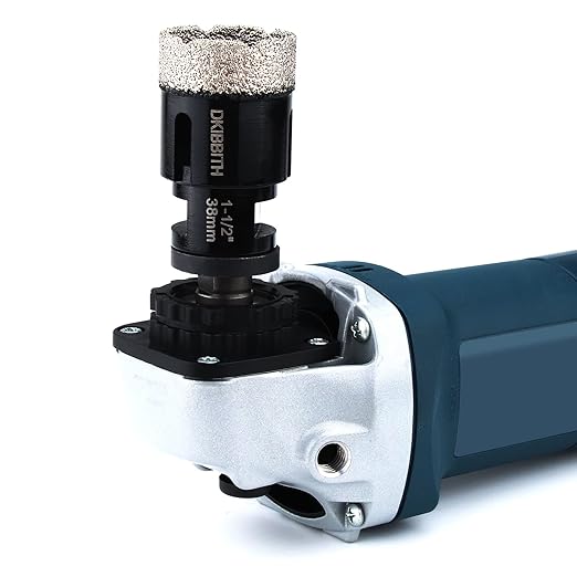 Dry Diamond Core Drill Bits 1-1/2 Inch Tile Hole Saws for Porcelain Ceramic Tile Granite Marble Stone Brick Hole Saw 38mm with 5/8-11 Thread Plus 3/8 Inch Hex Shank Adapter