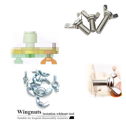 90 Pcs 5 Sizes 5/32",3/16",1/4",5/16",3/8" Wingnuts, Quality Carbon Steel Wing Nuts Zinc Plated Fasteners Parts Butterfly Nut, Hand Twist Tighten Hardware Nuts Butterfly Wing-Nut Assorted Kit