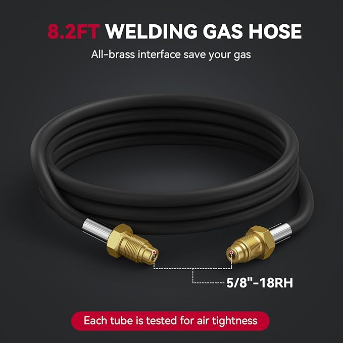 ARCCAPTAIN Argon CO2 Regulators with 8.2FT Inert Gas Welding Hose, Welding Regulator for MIG and TIG, 0-4000 PSI, 0-30+ CFH, CGA580 Inlet Connection