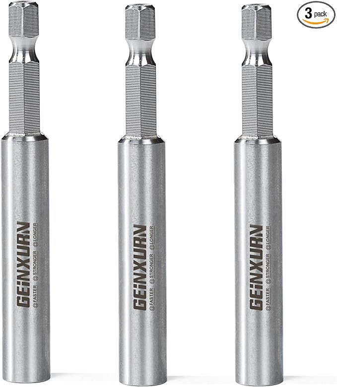 3PACK Stainless Screwdriver Bit Holders, 3Inches Extension Socket Drill Bit Magnetic Holder Hex Shank Quick-Change Drill Bit Guide