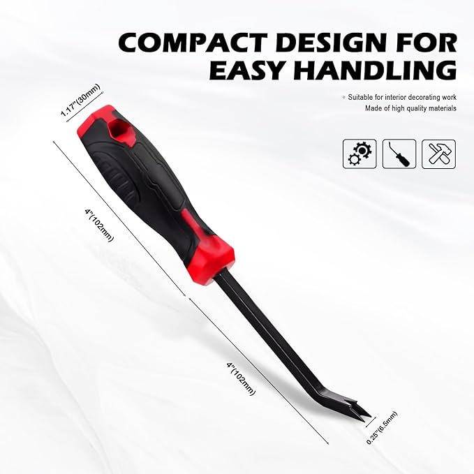 Heavy Duty Staple Remover Tool - Professional Staple & Tack Puller for Upholstery, Carpet, Wood Floors & Furniture, Ergonomic Grip Removes Stubborn Staples Without Surface Damage
