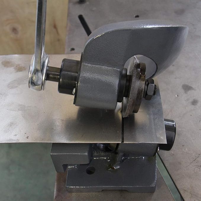 KAKA Industrial Throatless Sheet Metal Shear,0.079 Inch (2mm) metal shears 20-Gauge (0.036 Inch) Manual Bench Cutter for Steel, Aluminum, and Stainless Steel MMS-2