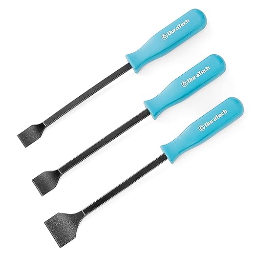 DURATECH Gasket Scraper Set, 3-Piece, 3/4",1",1-1/2", Sharp Edge, Drop Forged for Gasket Removal