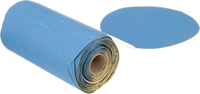 3M Stikit Blue Abrasive Disc Roll, 36210, No Hole, 6 in, 320+ Grade, Pack of 100, Automotive Sanding Discs for Coating Removal, Body Repair, Auto Sanding, Primer Sanding