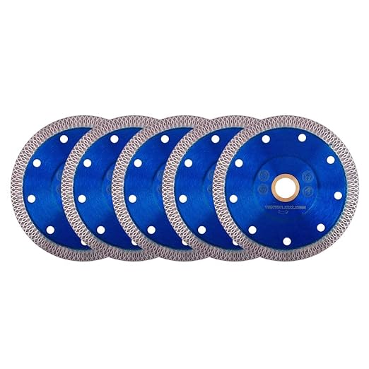 GoYonder 5pcs 5" Grinder Blades Tile Blade, Diamond Saw Blade for Cutting Porcelain Tiles Granite, 115mm Tile Cutting Blade for Angle Grinder