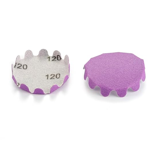 MAXMAN 2 Inch Sanding Discs 50Pcs, Wet Dry Hook and Loop Flex Edge Sanding Discs, 120 Grit Sandpaper, Wavy Sand Paper for Drill and Bowl Sanders, Drill Sanding Attachments, Edge Sanding Tools