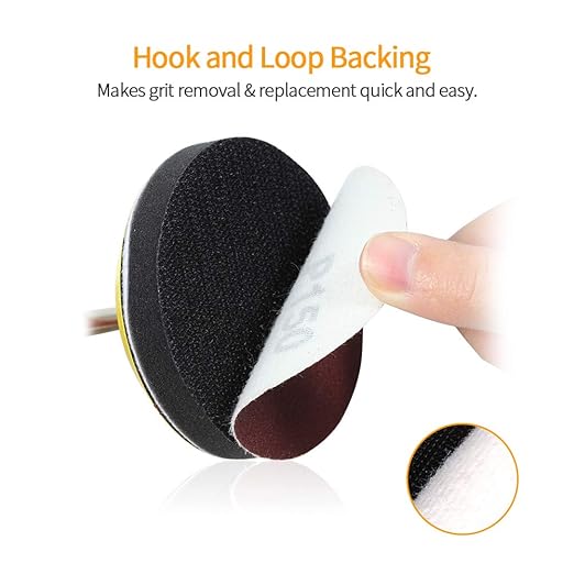 SPEEDWOX 100pc 3 Inch Sanding Discs Hook and Loop Sandpaper 150 Grit Sander Disc Sanding for Drill Grinder Rotary Tools No Hole