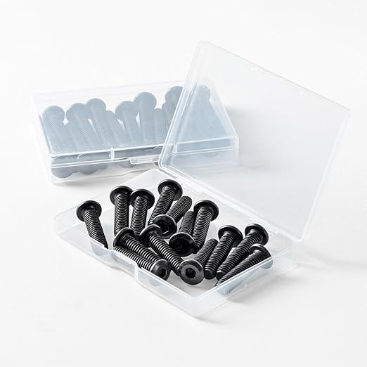 5/16-18 x 2-1/2" (10 Pack) Flat Head Hex Socket Cap Screws Bolts, Black Oxide 304 Stainless Steel 18-8, Hex Drive, Bright Finish, Fully Machine Thread