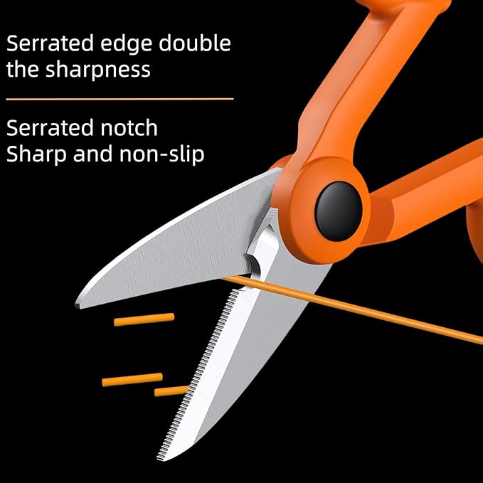 TXWTXPJ-2Pack Fiber Optic Cable Cutter Scissors - Stainless Steel Precision Shears with Kevlar Blades for Data Centers & Network Installations