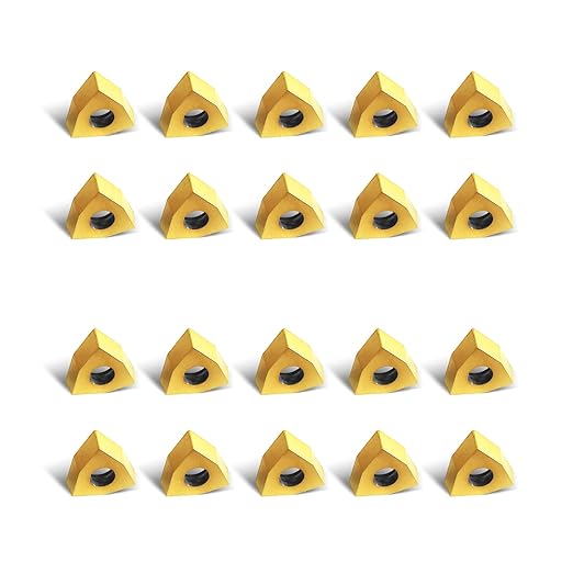 20 PCS Carbide Turning Inserts, WCMT06T304 (WCMT32.51) CNC Lathe Replacement Carbide Inserts for Indexable Lathe Turning Tool Holder