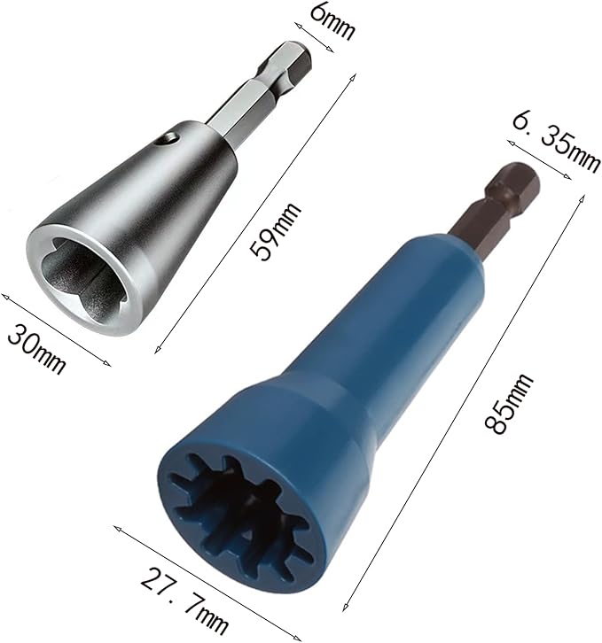 4 PCS Wire Nut Twister竊똅ast Wire Twister Tool for Drill竊똚ire Nut Twiter for Drill, Spin Twist Wire Connector Socket, Wire Connector Driver with 1/4" Chuck竊똚ire Stripping and Twisting Tool