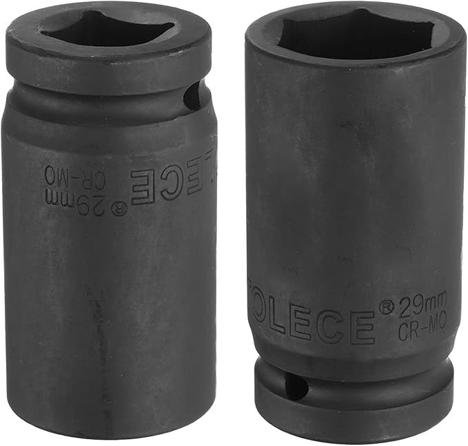 uxcell 3/4-Inch Drive 29mm 6-Point Deep Impact Socket, CR-MO Steel 78mm Length, Metric Sizes
