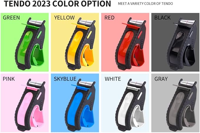 Heavy Duty Shipping Tape Dispenser: TENDO째 Premium Line ??Reusable, Replaceable, Eco-Friendly 2?쇺?Master Piece Dispenser for Pros with Patented 10째 Sloped Chromium Blades - P-2200 (4th Gen.)_Yellow